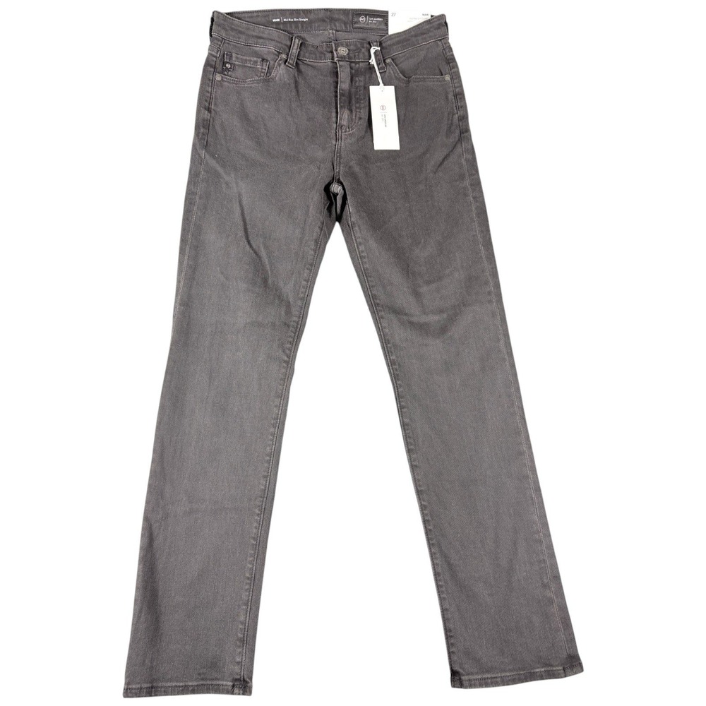 AG Mari Jeans Womens 27 Gray New Straight Slim Midrise Stretch Premium